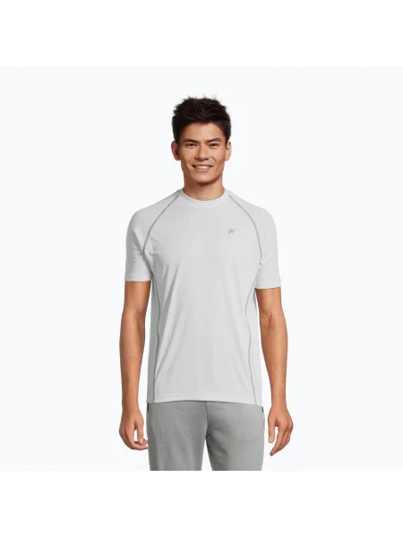 Tricou pentru bărbați FILA Lexow Raglan de deschis melange gri