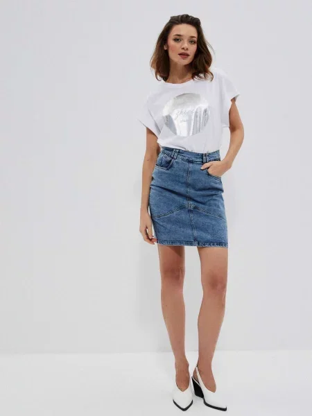 Spódnica jeansowa Marisse niebieska