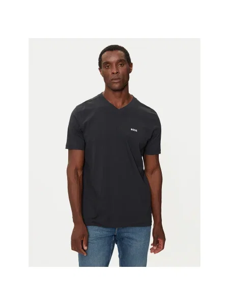 Boss Póló Tee V Regular Fit sötétkék