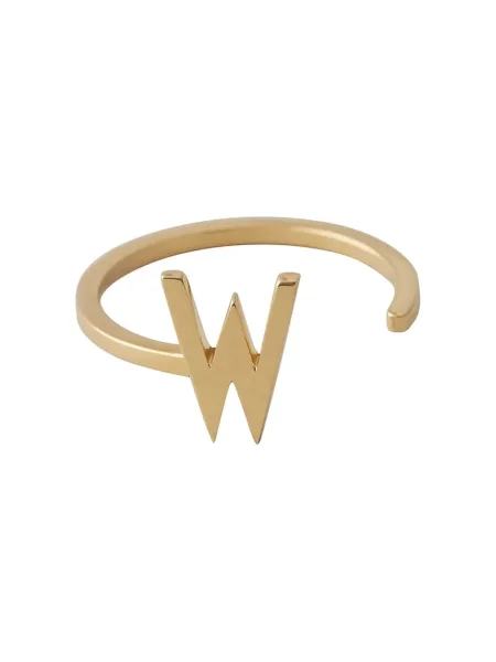 Pozlacený stříbrný prsten Design Letters