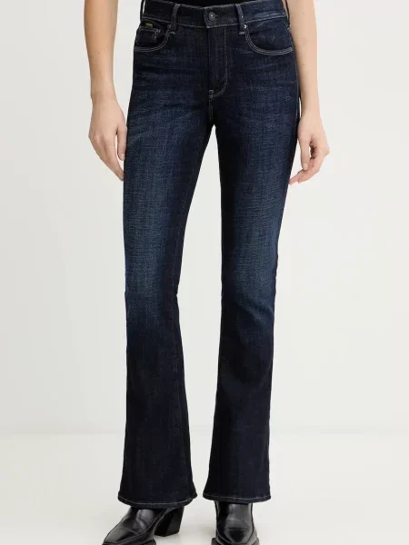 G-Star jeansy high waist granatowe