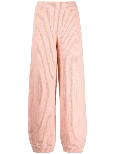 Pantaloni Baserange tricotate roz