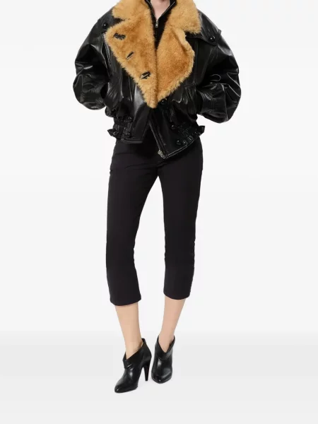 Gulerat geanta de piele Isabel Marant negru