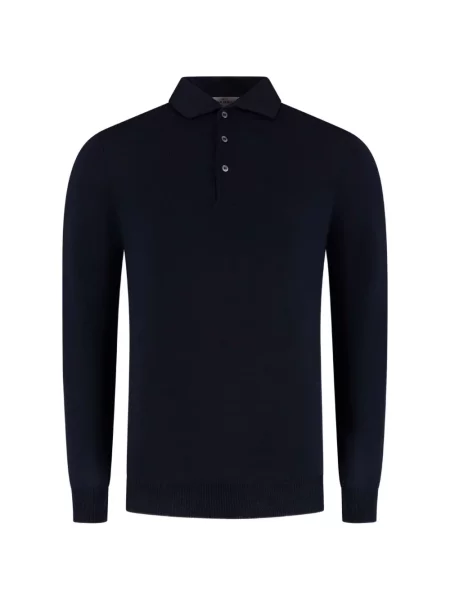 Lung tricou polo Gran Sasso albastru
