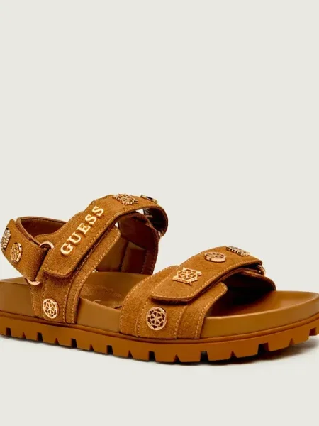 GUESS Sandale cu baretă FLORIZI coniac maro