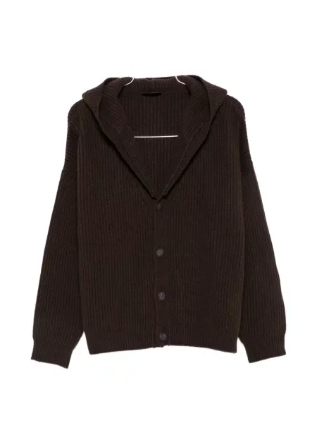 Cardigan Dondup tricotate cu glugă maro
