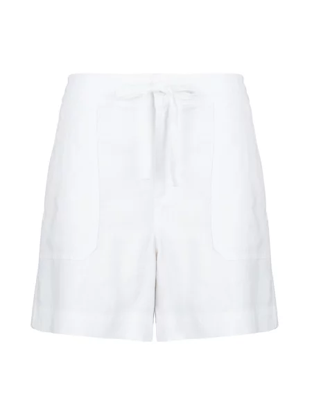 Ľanové šortky Lauren Ralph Lauren biela