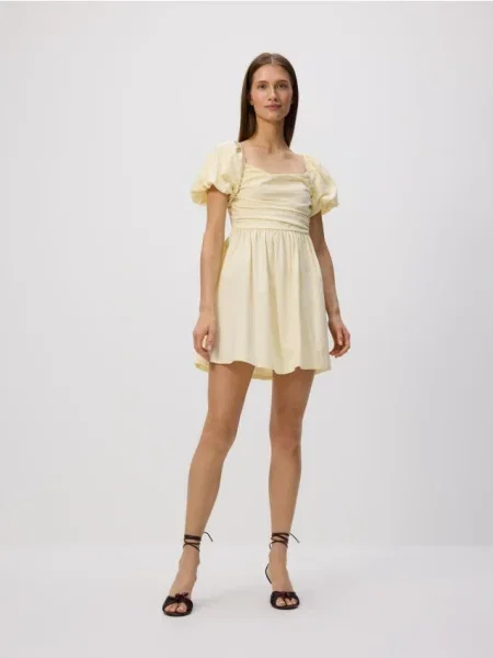 Reserved Rochie mini galben-deschis galben