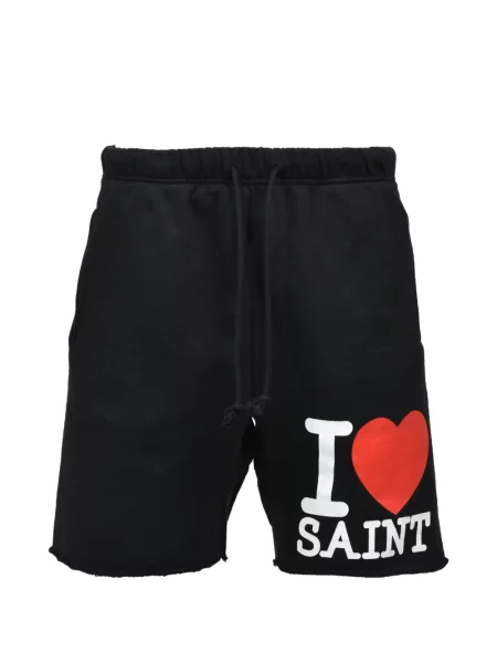Pantaloni scurți Saint Mxxxxxx cu imagine negru