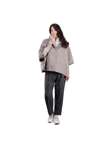 Krótka kurtka Moorer wełniana beżowa