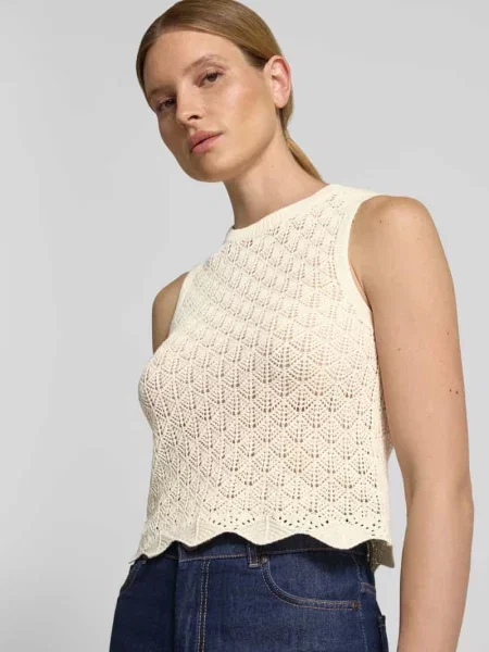 Top Tom Tailor Denim o skróconej długości biały