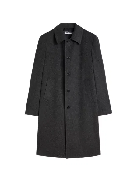 Palton Jil Sander de lână gri