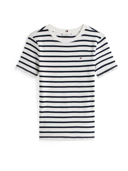 TOMMY HILFIGER Tricou CODY negru alb