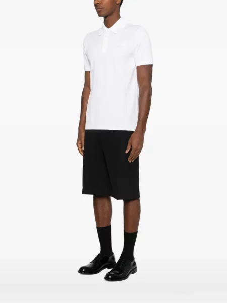 Scurt tricou polo Givenchy cu autograf alb