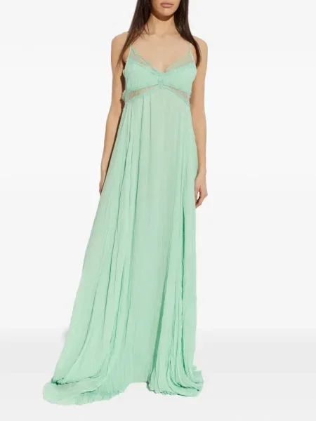 Maxi rochie maxi Blumarine din dantelă de costum verde