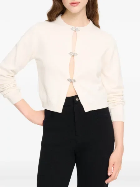 Cardigan Barrie din cașmir alb