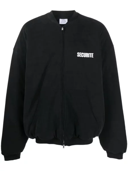 Geacă bomber Vetements cu imagine negru