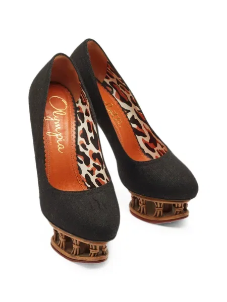 Pantofi cu toc Charlotte Olympia cu platformă negru