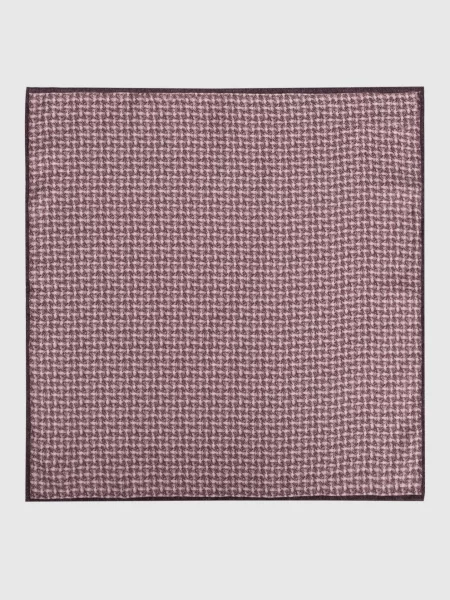 Шелковый клетчатый двусторонний платок Brunello Cucinelli фиолетовый