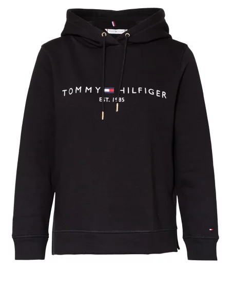 Tommy Hilfiger Bluza Z Kapturem Essential schwarz czarna