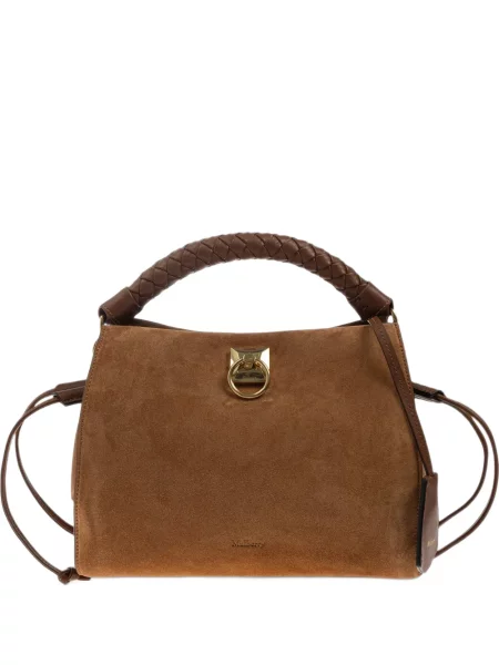 Shopper torbica Mulberry upletena smeđa