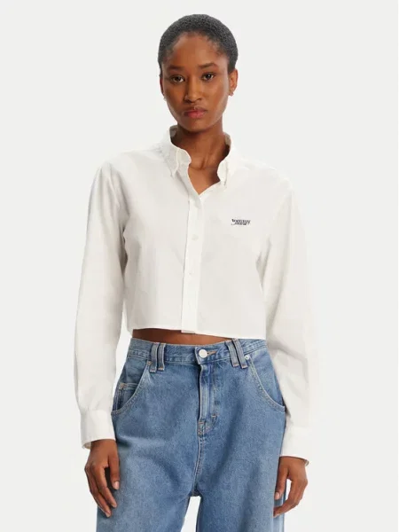 Košile Tommy Jeans bílá