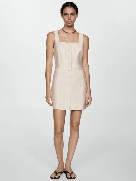 MANGO Сукня міні Молочний 