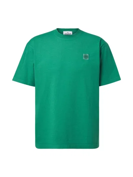Koszulka Stone Island z dżerseju z kamieniami zielona
