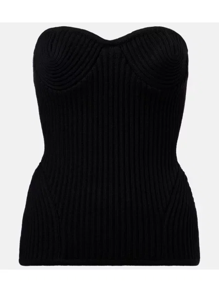 Top Jean Paul Gaultier de lână negru