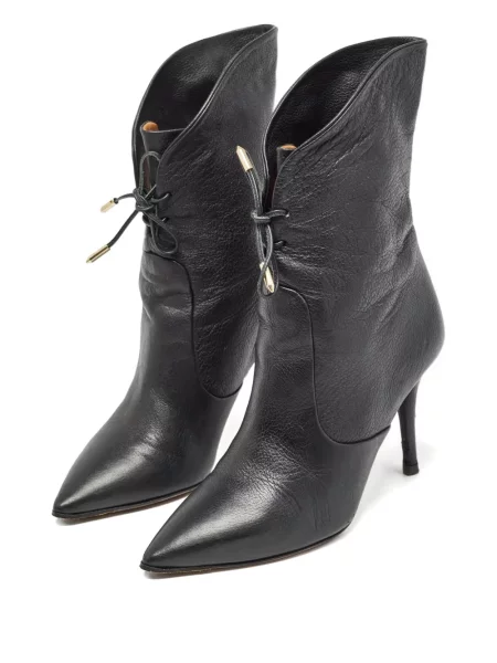 Cizme scurte Aquazzura din piele negru