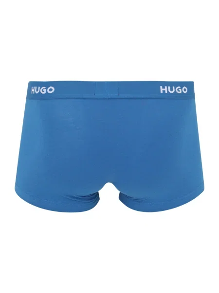 HUGO boxerky pánske s elastanom TRUNK TRIPLET PACK modrá