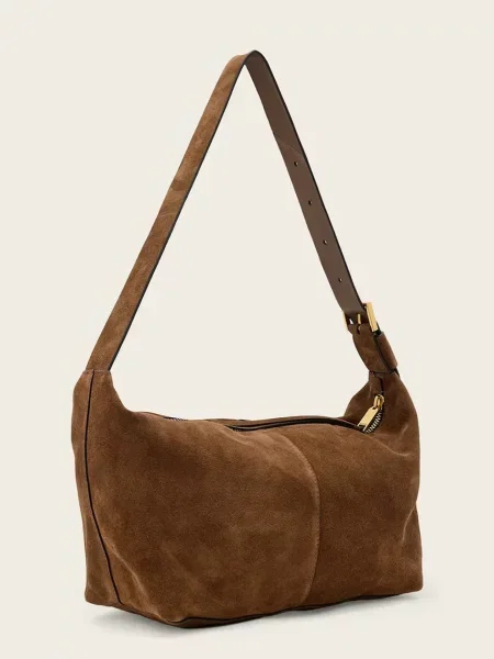 Geanta hobo Allsaints din piele maro