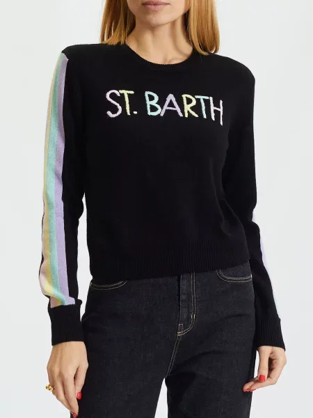 Шерстяной свитер Mc2 Saint Barth черный