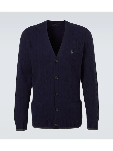 Cardigan Polo Ralph Lauren de lână albastru