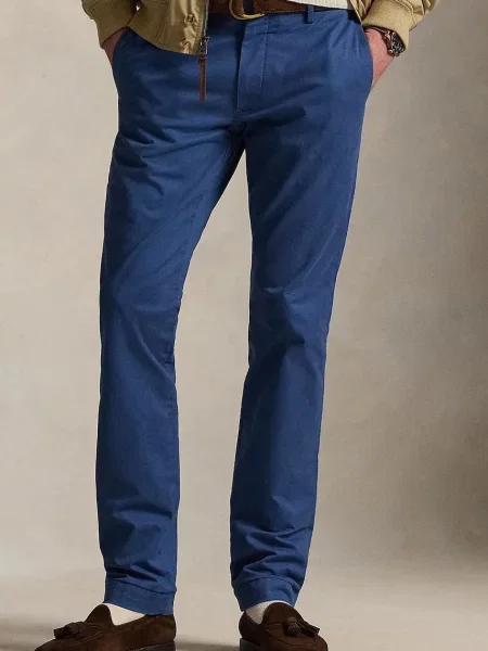 Polo Ralph Lauren pantaloni slim fit bărbați cu Slim Fit HDN Pant albastru