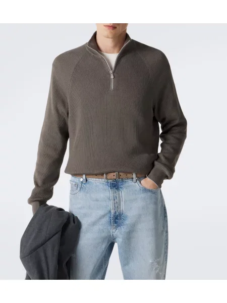 Pulover Brunello Cucinelli tricotate gri