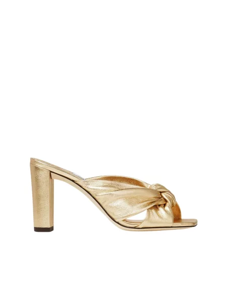 Sandały Jimmy Choo skórzane żółte