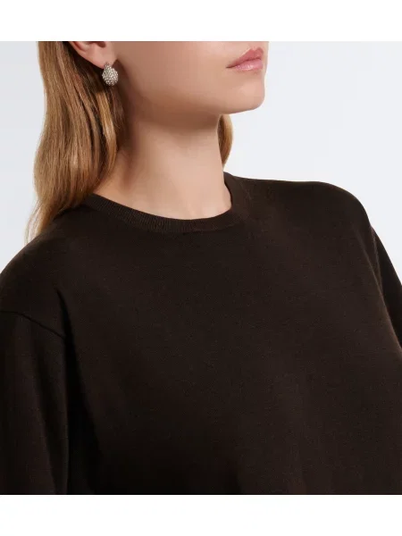 Tricou Toteme tricotate maro