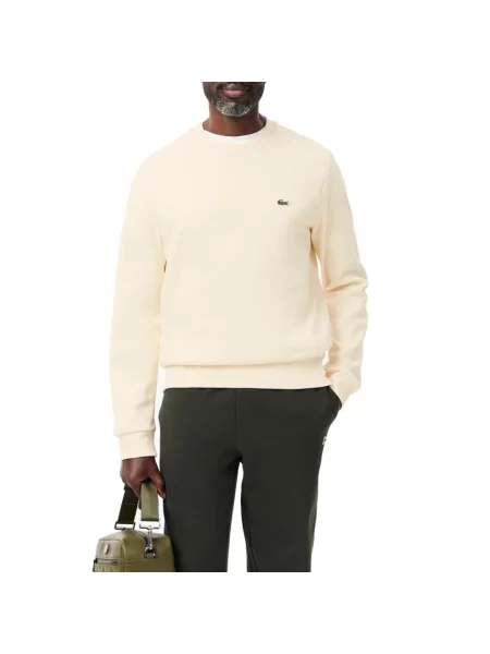 Bluza o kroju regular fit z mieszanki bawełny Lacoste biała