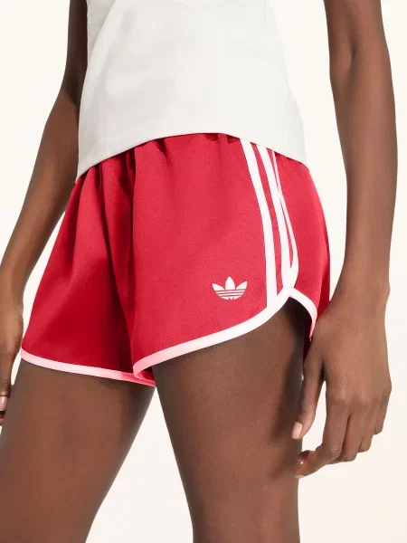 Adidas Originals Šortky 3s Sprinter Ze Saténu červená bílá