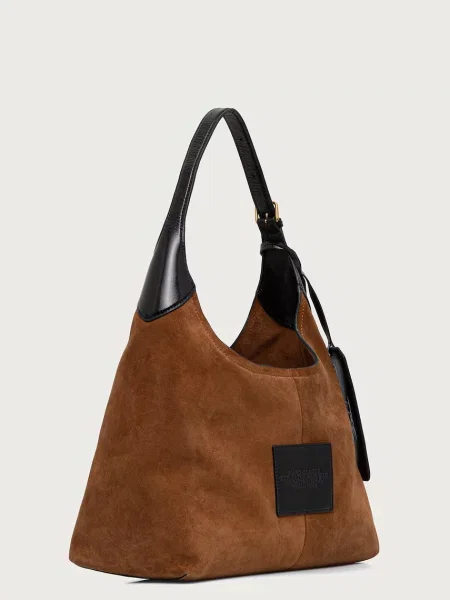 Cu centură geanta hobo Marc Jacobs din piele maro