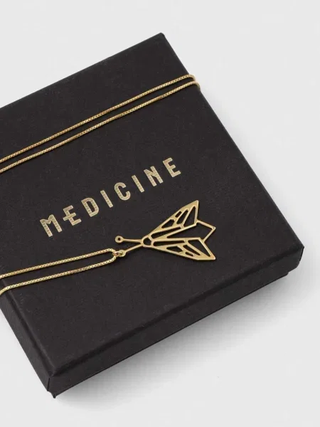 Stříbrný pozlacený náhrdelník Medicine žlutý