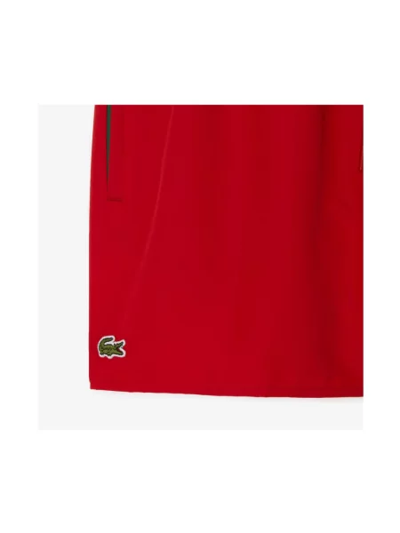 Kąpielówki Lacoste z autografem czerwone