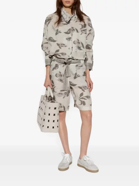 Шорти Emporio Armani с принт сиво