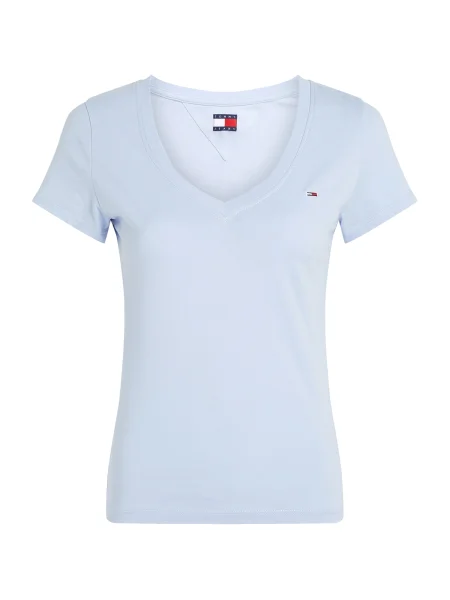 Tommy Jeans Majica Svetlo Slim Fit modra