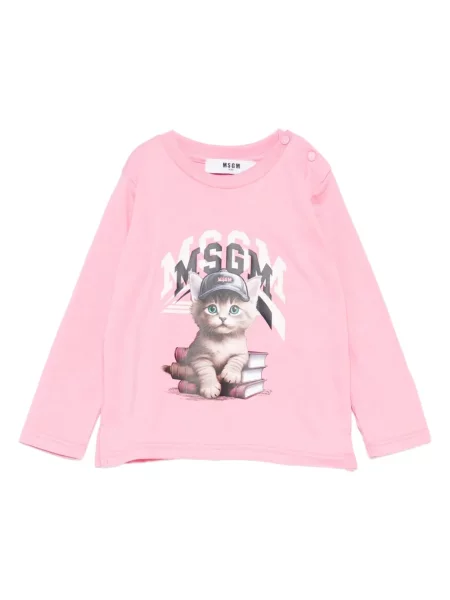 Koszulka dziecięca Msgm różowa