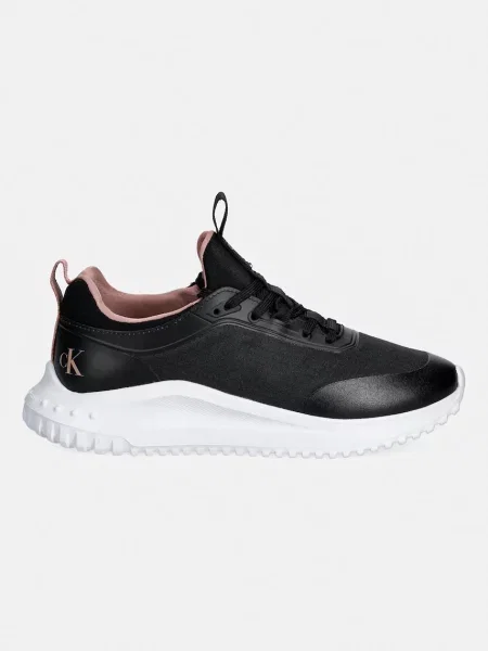 Sneakers Calvin Klein Jeans Eva Runner Laceup Sock Mat Mix negru