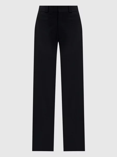 Штани з вовни з нашивкою логотипа Vetements чорні