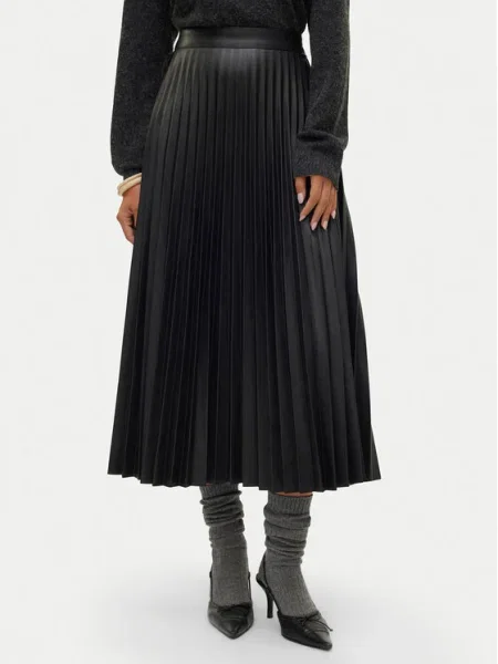 Vero Moda Fustă din imitație de piele Bella Holly negru