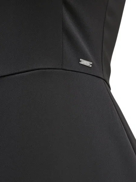 Rochie mini Armani Exchange cu cataramă de costum negru